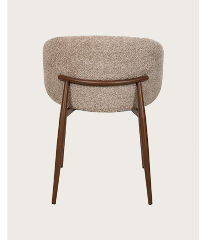 Vera - Chaise en tissu bouclette et pieds métal