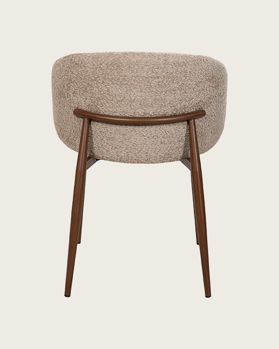 Vera - Chaise en tissu bouclette et pieds métal