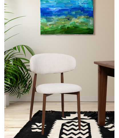 Kerin - Chaise en tissu et pieds métal