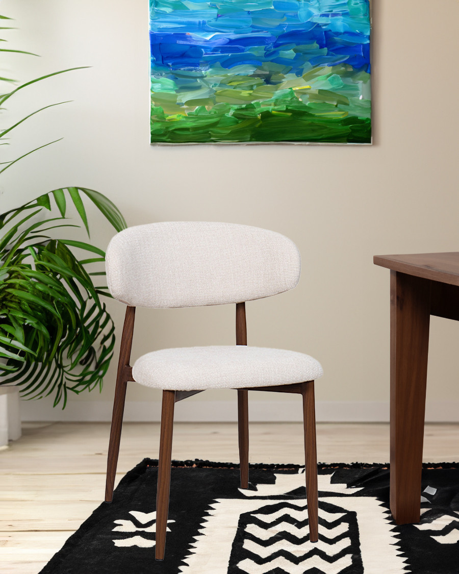 Kerin - Chaise en tissu et...