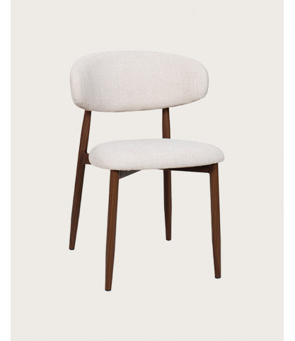 Kerin - Chaise en tissu et pieds métal