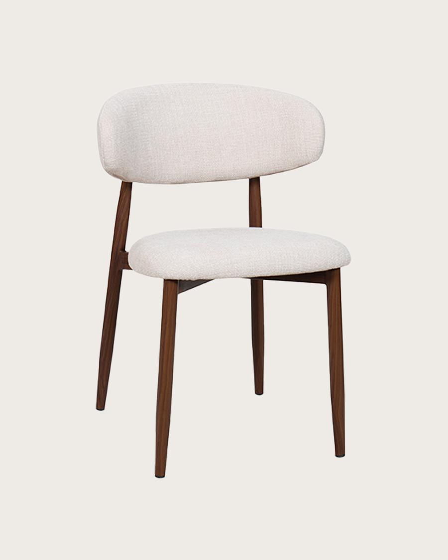 Kerin - Chaise en tissu et pieds métal