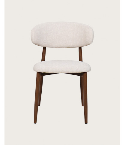 Kerin - Chaise en tissu et pieds métal