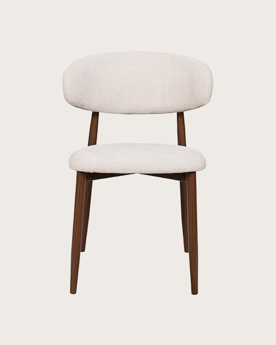 Kerin - Chaise en tissu et pieds métal