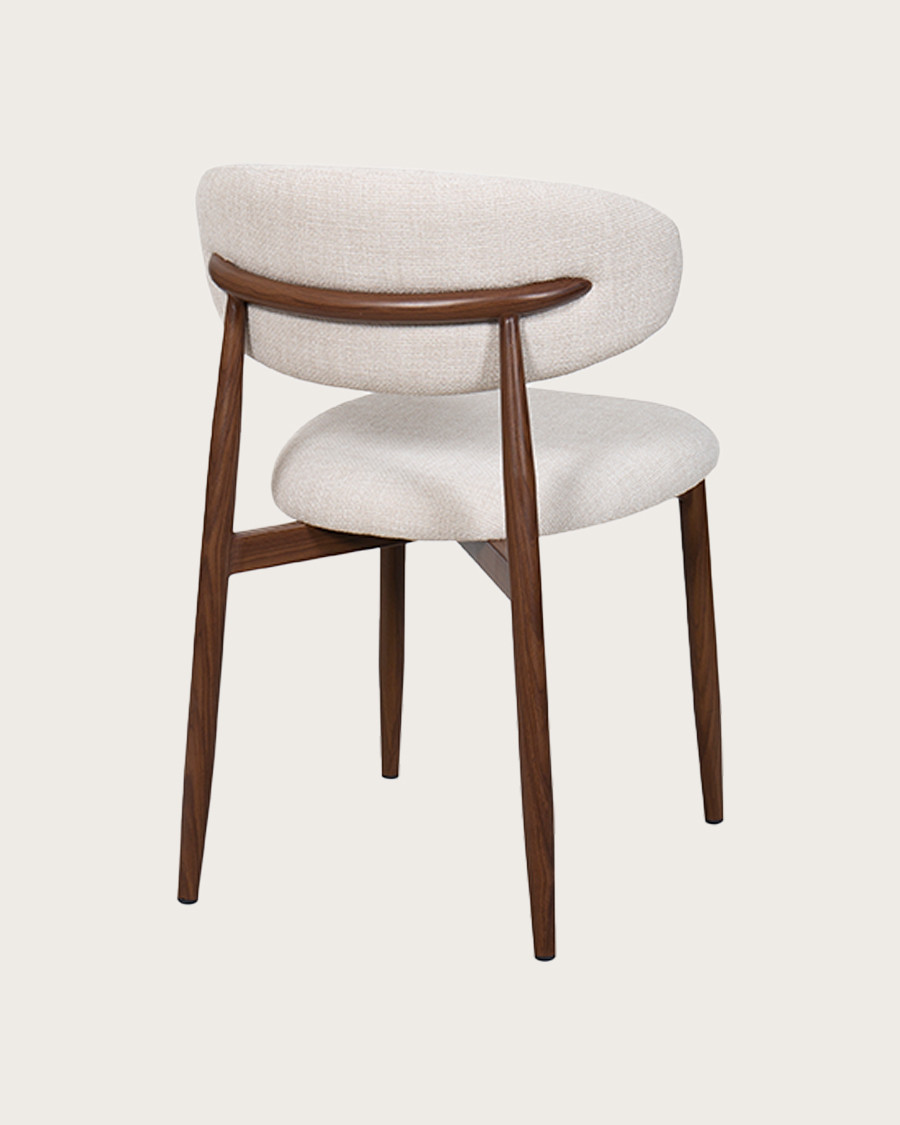 Kerin - Chaise en tissu et pieds métal