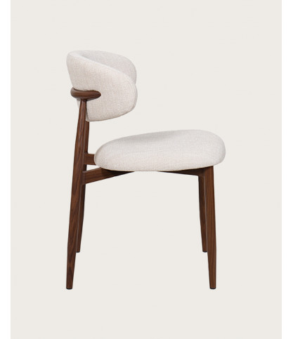 Kerin - Chaise en tissu et pieds métal