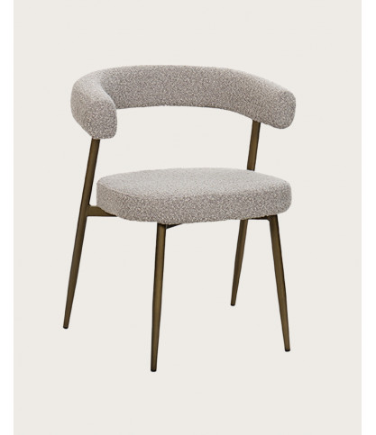 Agda - Chaise en tissu et pieds métal
