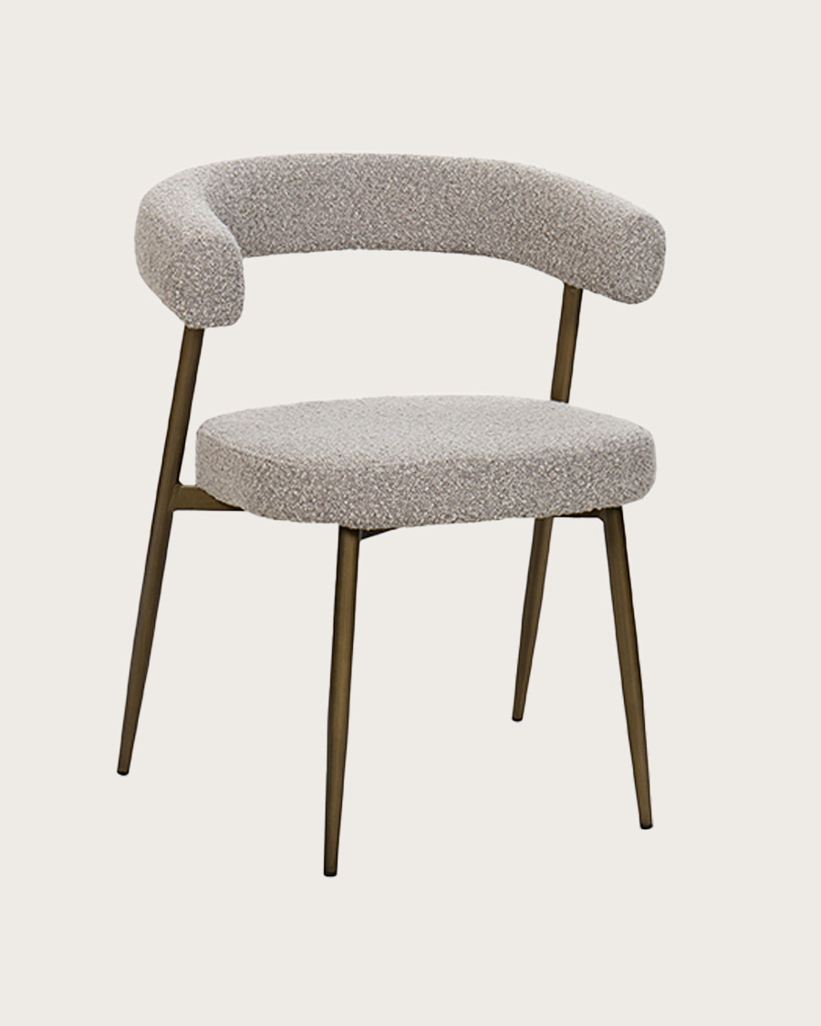 Agda - Chaise en tissu et pieds métal