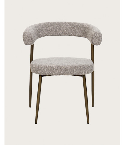 Agda - Chaise en tissu et pieds métal
