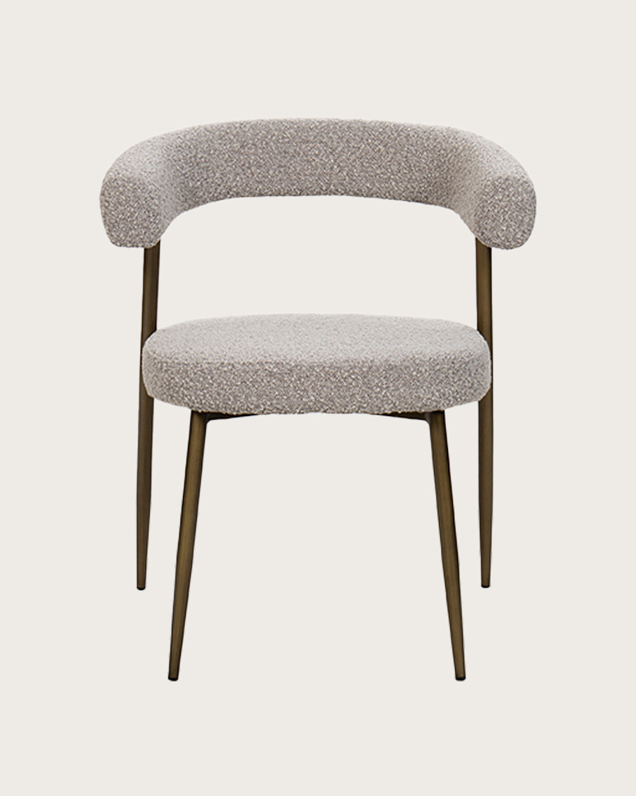 Agda - Chaise en tissu et pieds métal