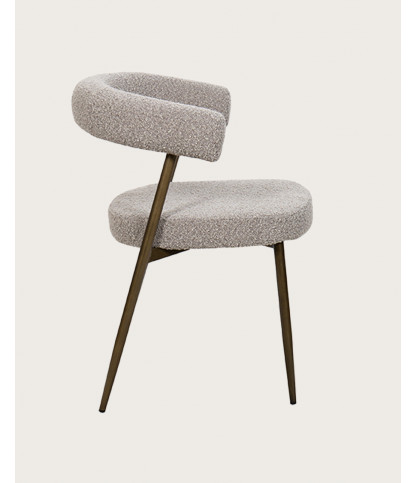 Agda - Chaise en tissu et pieds métal