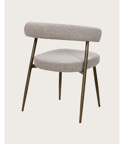 Agda - Chaise en tissu et pieds métal