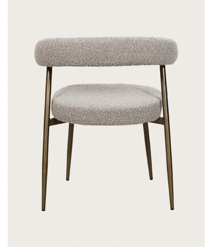 Agda - Chaise en tissu et pieds métal