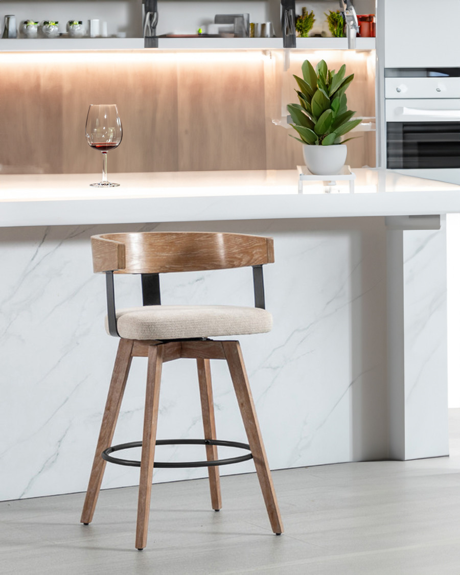 Micha - Chaise de bar en...