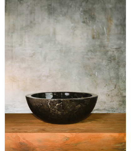 Dune - Vasque à poser en marbre noir