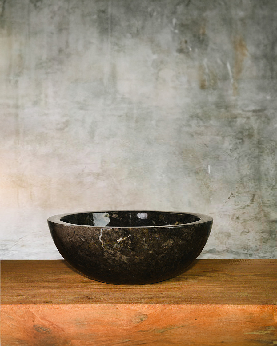 Dune - Vasque à poser en marbre noir