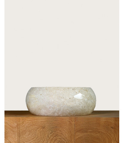 Riana - Vasque marbre beige donut