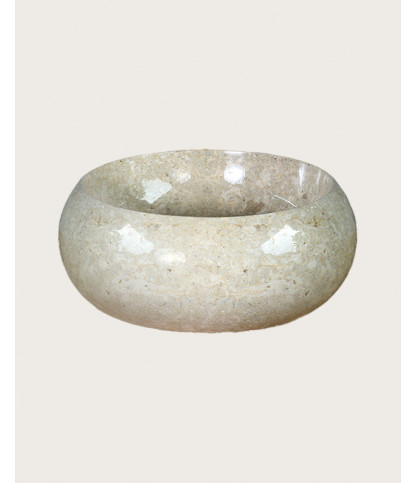 Riana - Vasque marbre beige donut