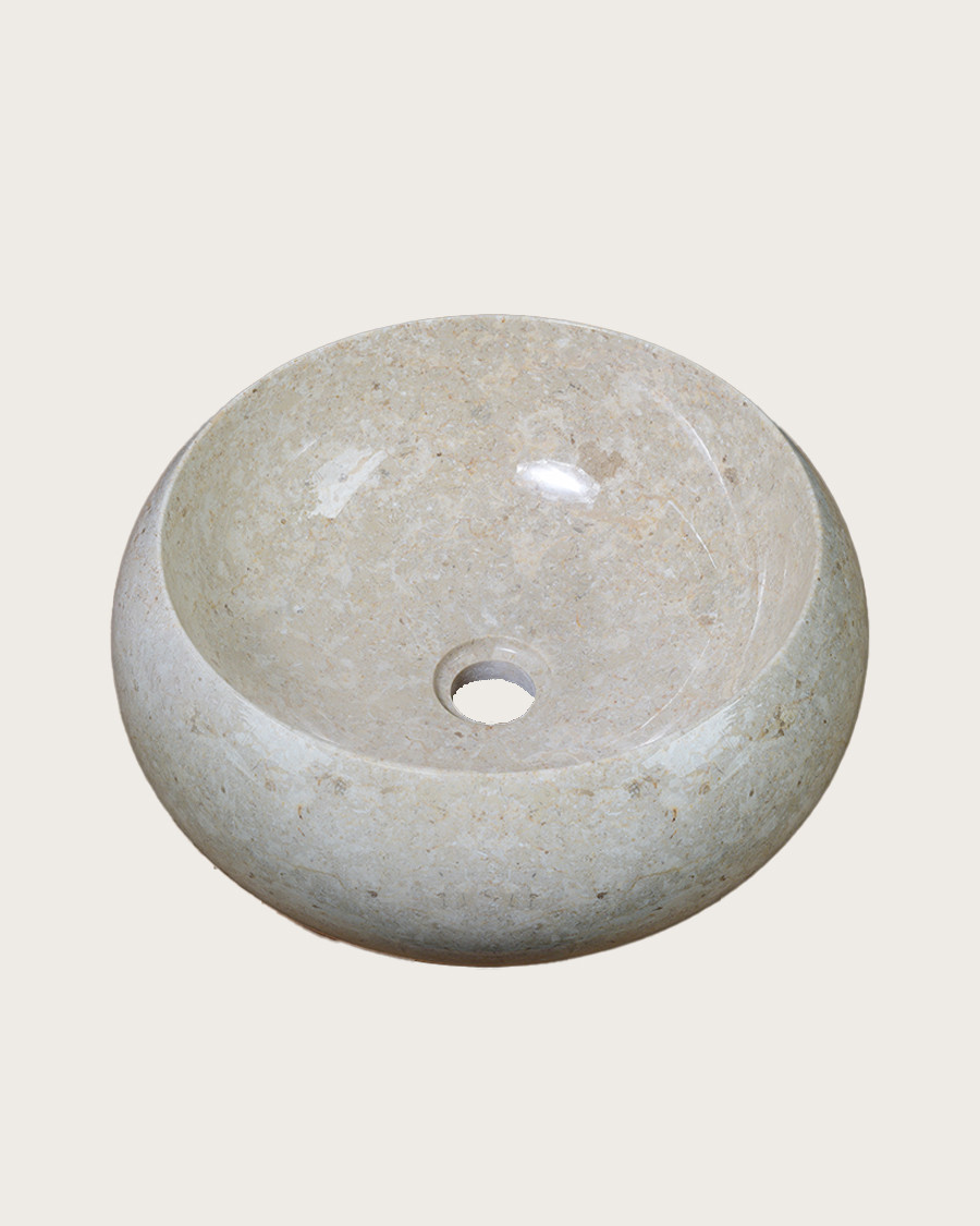 Riana - Vasque marbre beige donut