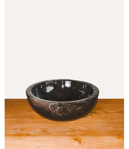 Dune - Vasque à poser en marbre noir