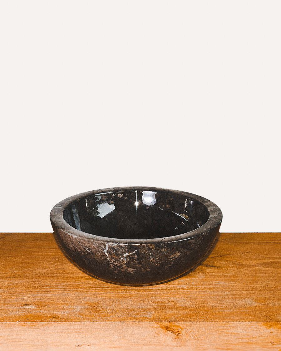 Dune - Vasque à poser en marbre noir