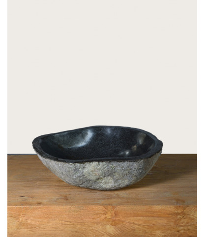 Eram - Vasque pierre de rivière noire