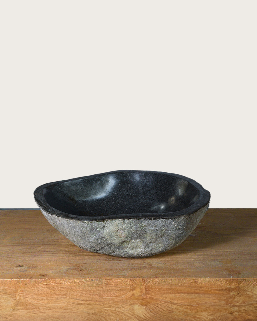 Eram - Vasque pierre de rivière noire
