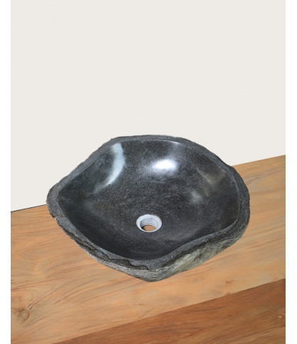 Eram - Vasque pierre de rivière noire