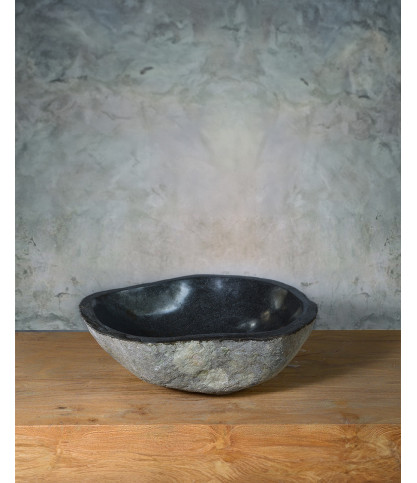 Eram - Vasque pierre de rivière noire