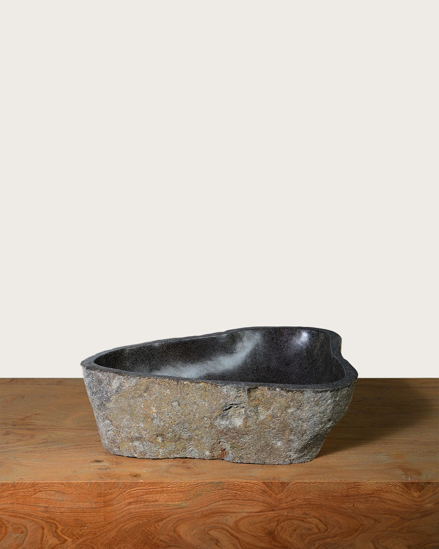 Aima - Vasque pierre de rivière noire