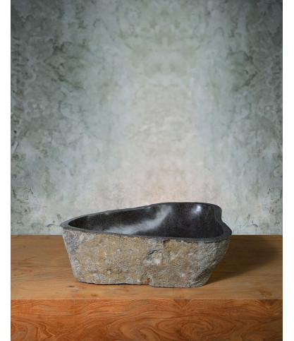 Aima - Vasque pierre de rivière noire