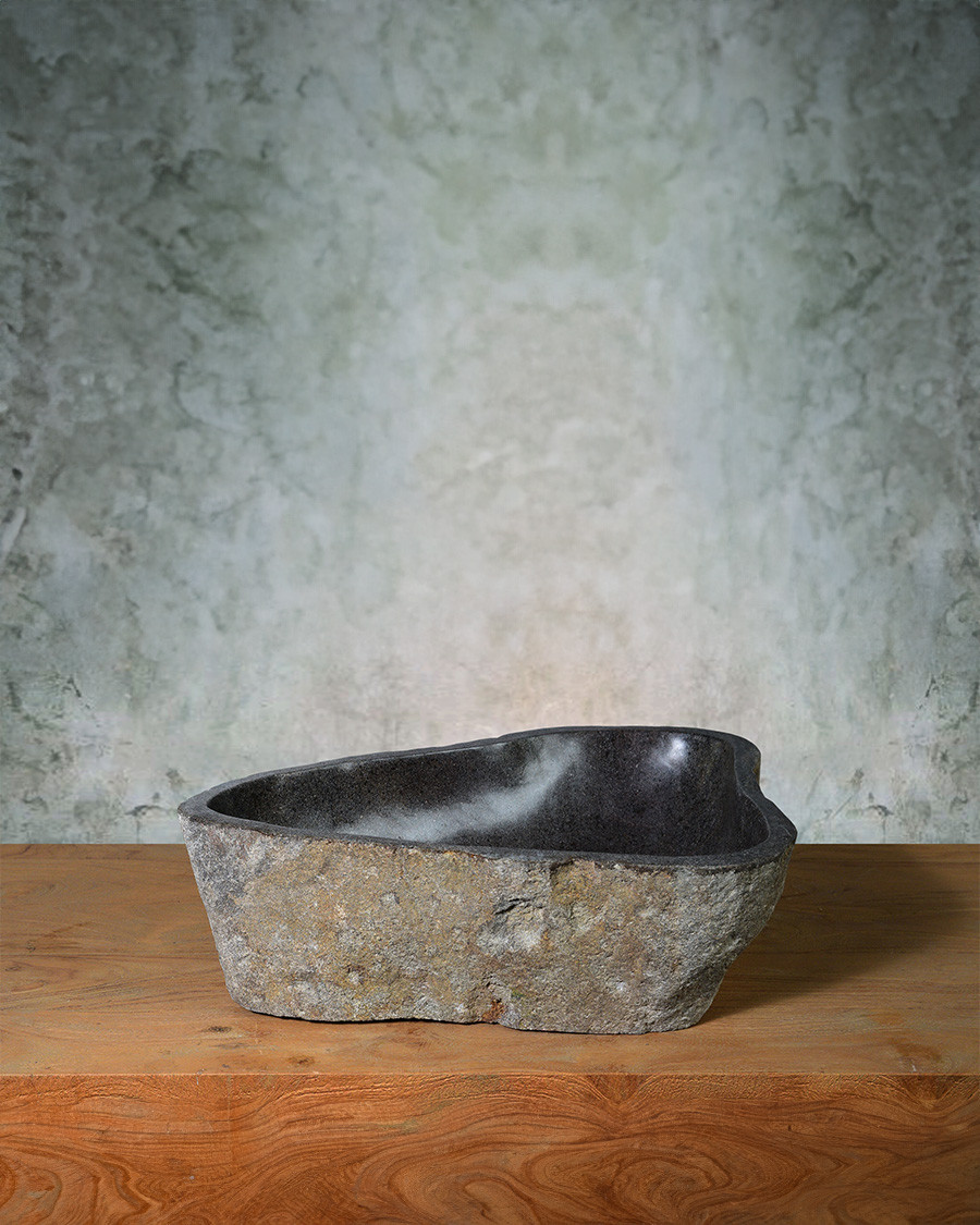 Aima - Vasque pierre de rivière noire