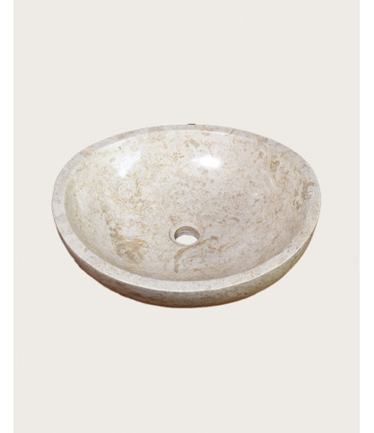 Doram - Vasque marbre beige ovale