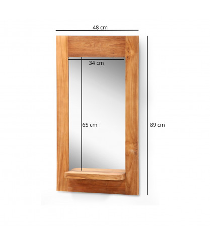 Eclipse - Miroir en teck massif