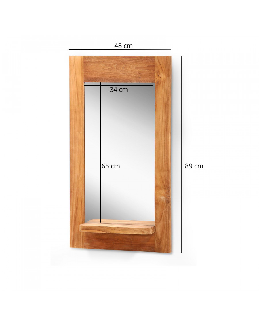 Eclipse - Miroir en teck massif