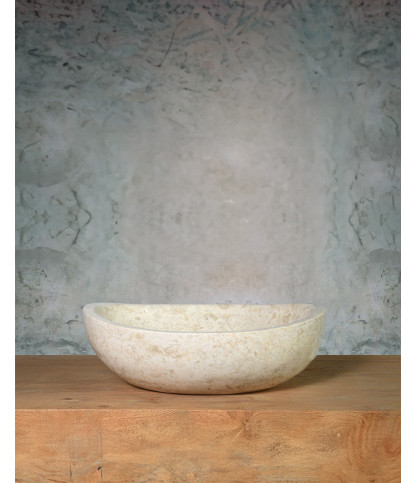 Doram - Vasque marbre beige ovale