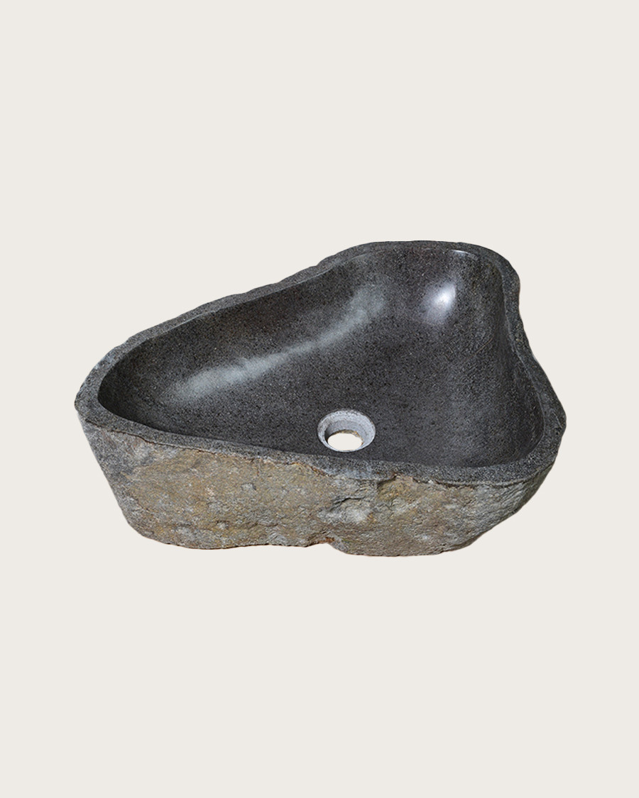 Aima - Vasque pierre de rivière noire