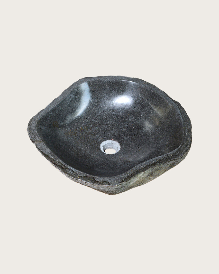 Eram - Vasque pierre de rivière noire