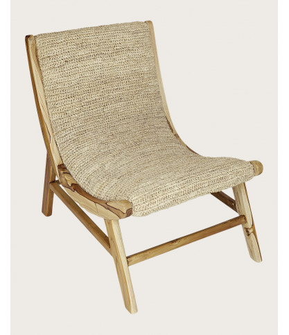 Kaho - Fauteuil en teck massif et corde