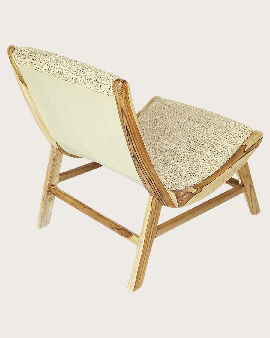 Kaho - Fauteuil en teck massif et corde