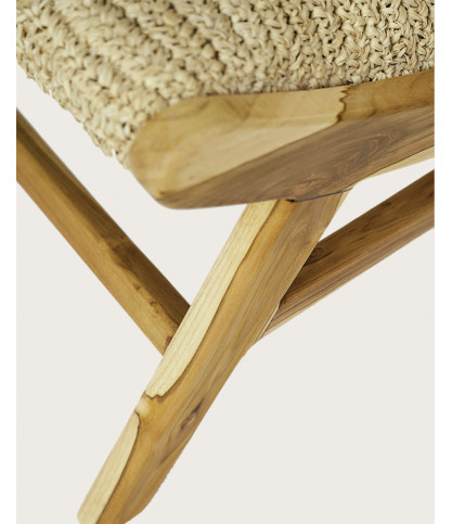 Kaho - Fauteuil en teck massif et corde