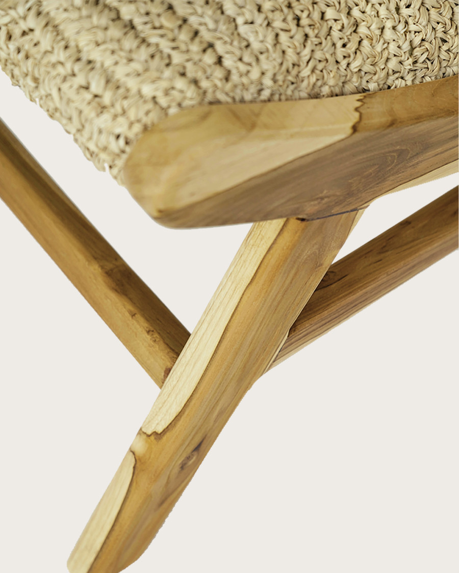 Kaho - Fauteuil en teck massif et corde