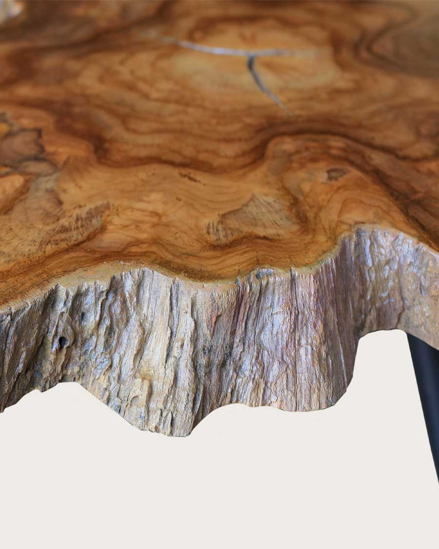 Stella - Table basse tronc en teck massif