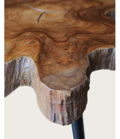 Stella - Table basse tronc en teck massif