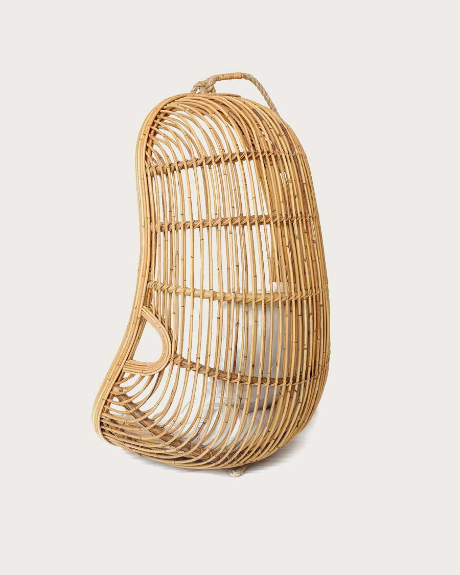 Marbella - Fauteuil oeuf suspendu en rotin tressé