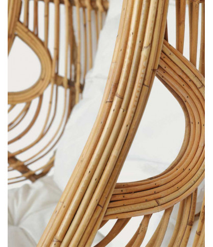 Marbella - Fauteuil oeuf suspendu en rotin tressé