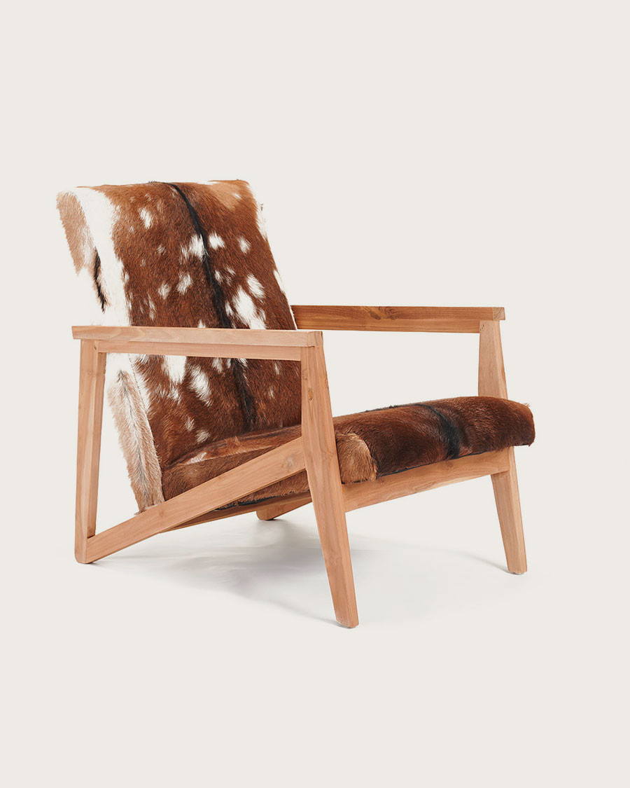 Cow Boy -  Fauteuil en teck...