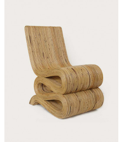 Diu - Fauteuil design en rotin tressé