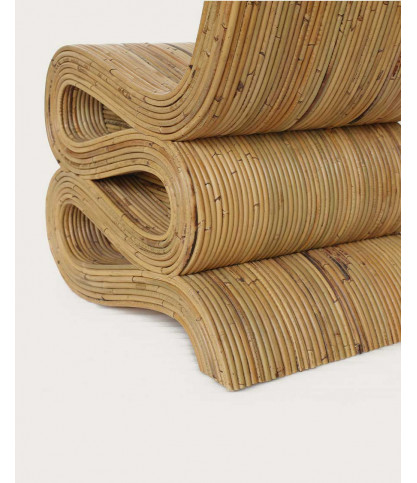 Diu - Fauteuil design en rotin tressé