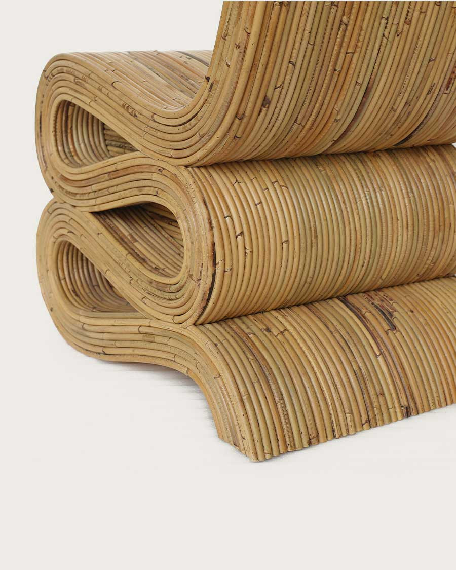 Diu - Fauteuil design en rotin tressé